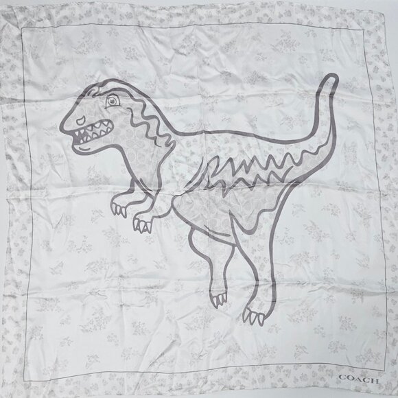 COACH Mini Vintage Rose Rexy Print Silk Square Scarf - Picture 1 of 10